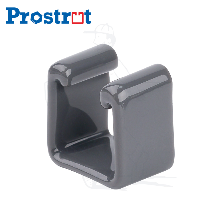 Strut Channel Gret Color Open Type End Cap PVC Cap