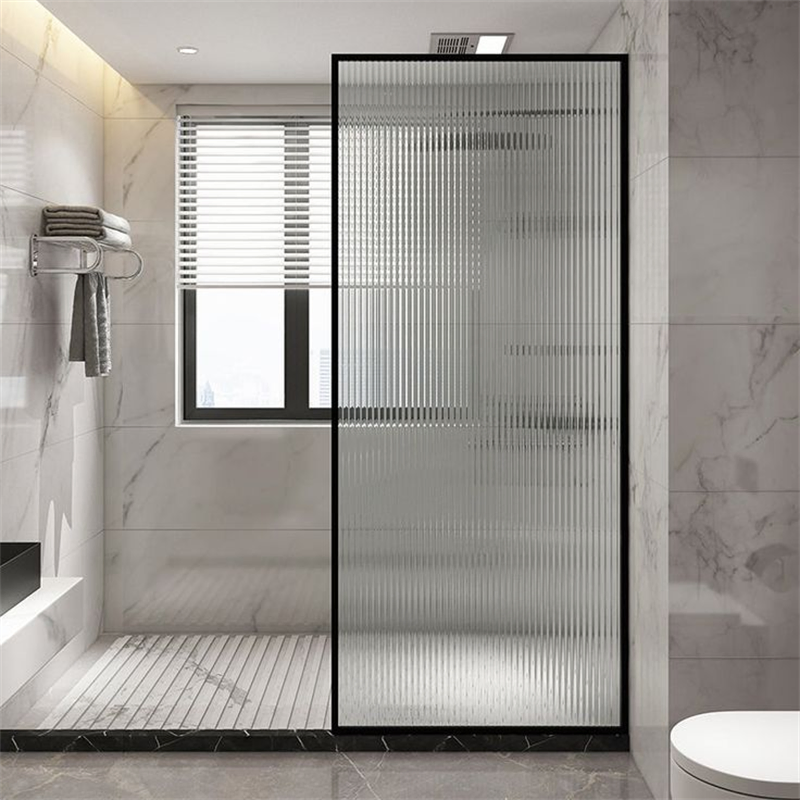 Cbmmart Custom Tempered Frosted Glass with Stainless Steel Handles Waterproof Accessories Bathroom Shower Doors