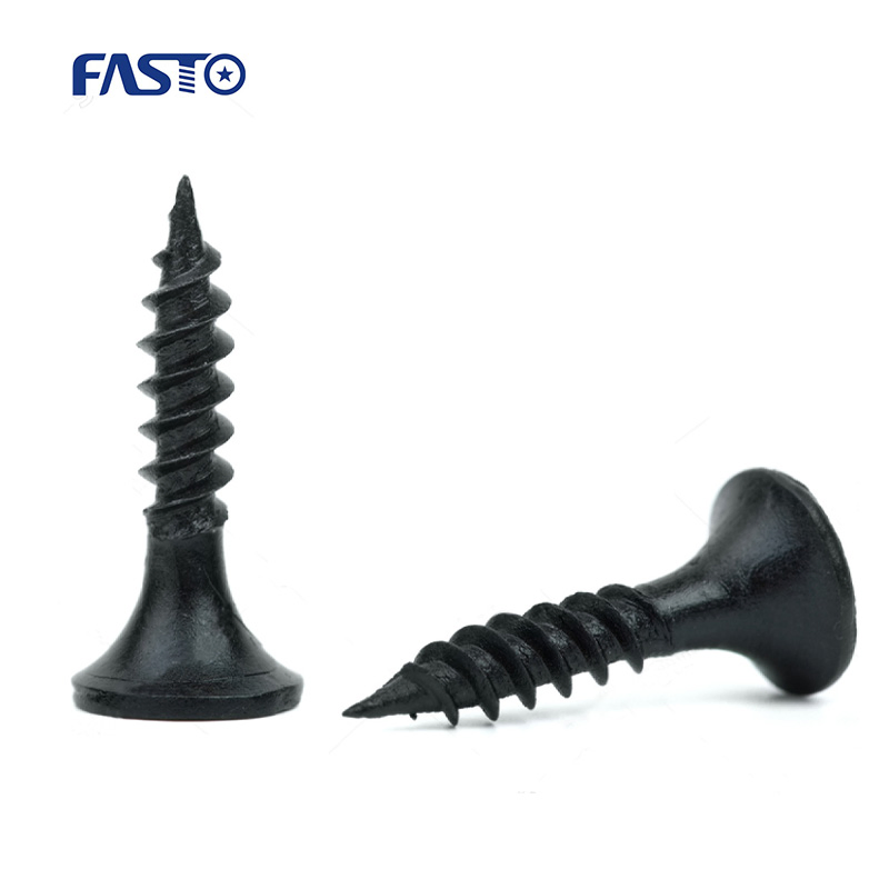 Black Phosphated Drywall Screws for Roofing, Wall, and Wood Fastening