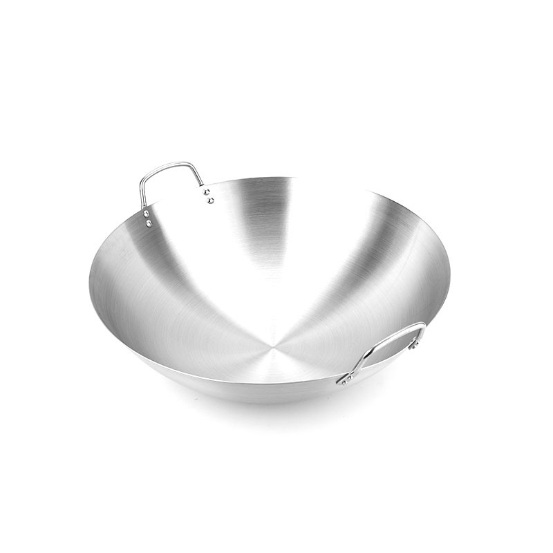 Stainless Steel Utensils Kitchenware 26cm~80cm Multi-Size Optional Durable Wok Pan