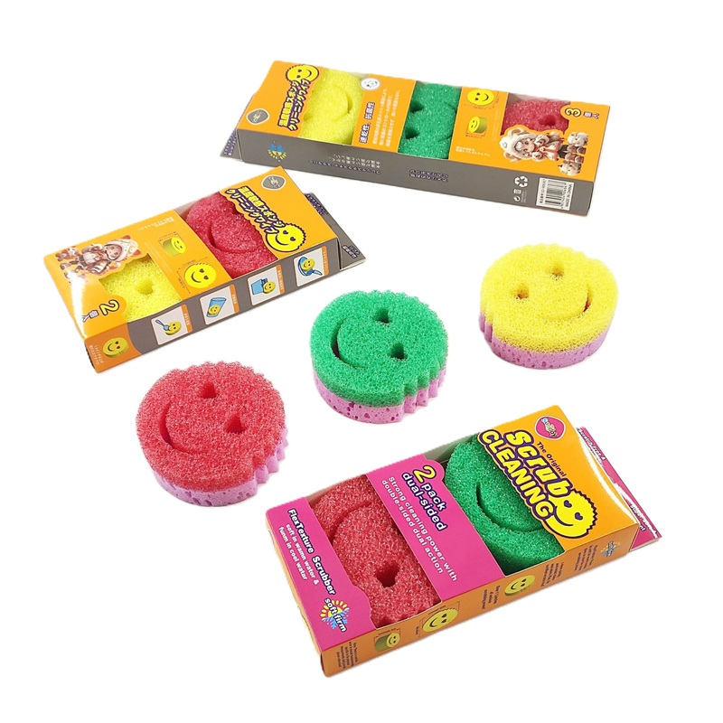 Double-Layer Smiley Sponge with Temperature-Sensing Technology for Effective Cleaning