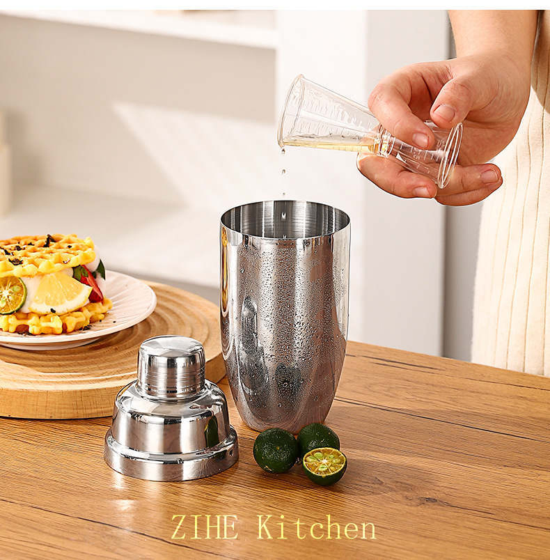 Japanese Shaker Stainless Steel Three Stages Shaker Cocktail Universal Bar