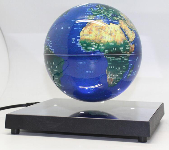 High Quality Plastic Square Floating Suspending Rotating World Globe Gift for Decoration Christmas Gift