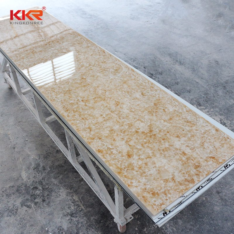 Factory Custom Decoration Material Solid Surface Stone Translucent Resin Panel