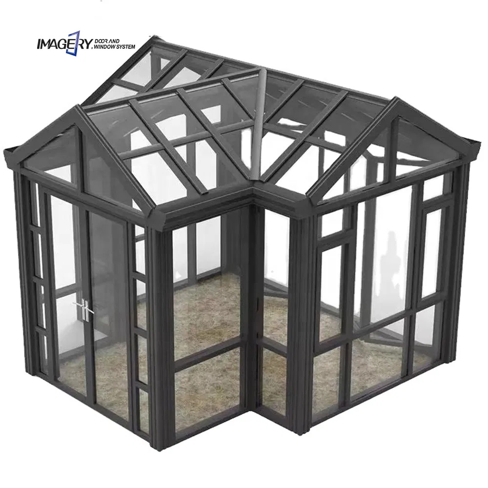 Winter Garden House Veranda Conservatory Slant 4 Season Aluminium Glass Sunroom