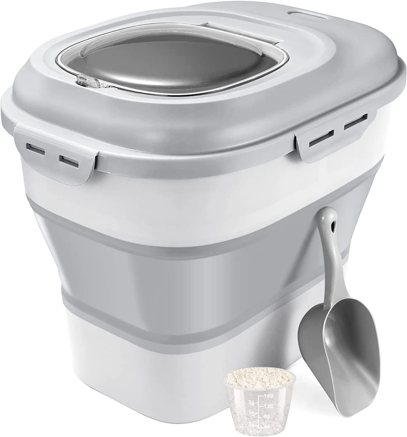 Складной контейнер для круп с мерным стаканом