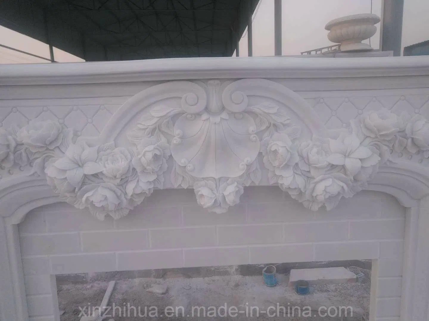 White Marble Fireplace Antique Modern Fireplace for Home/Interior/Decoration