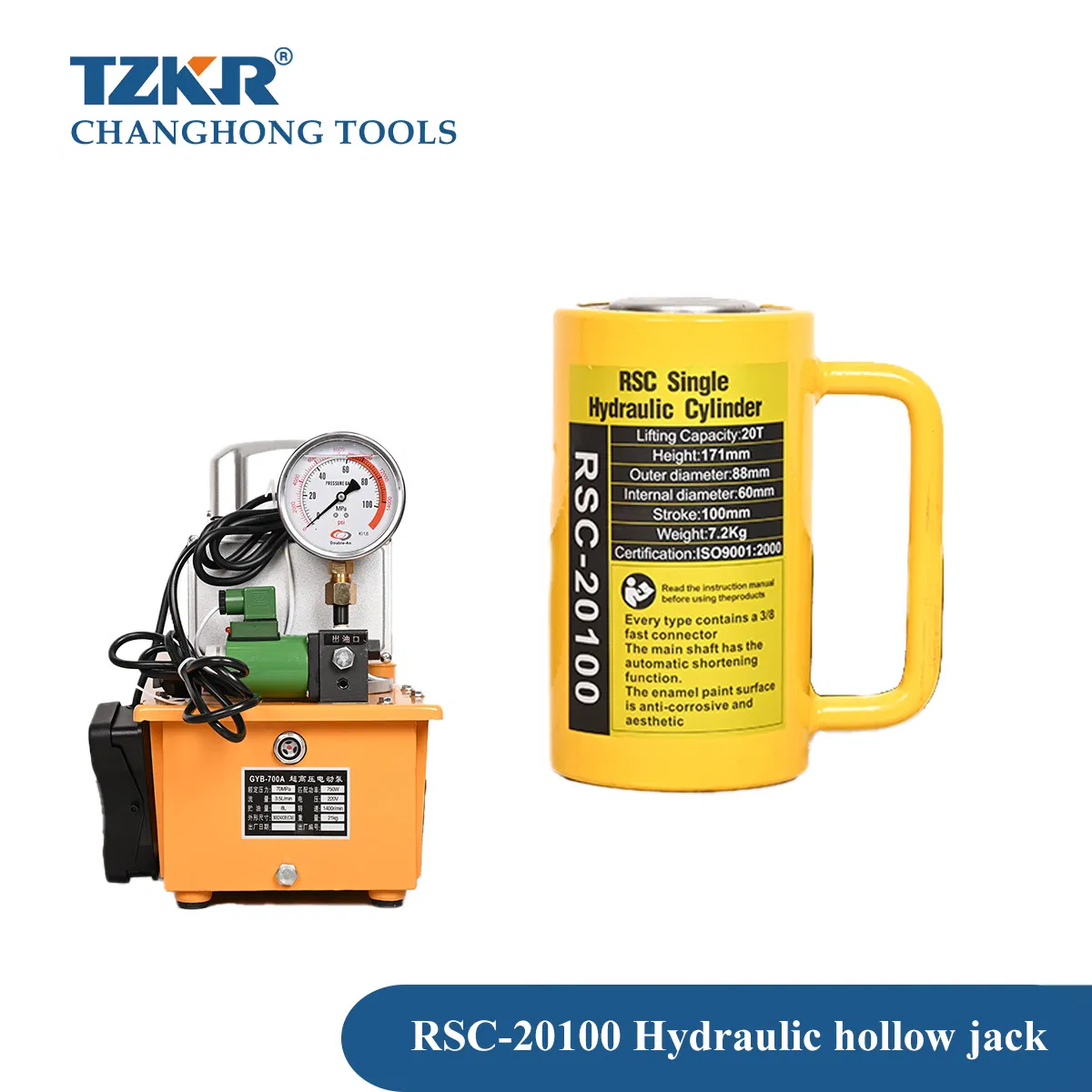 Rsc-20100 20 Ton Lift-up Barrier Free Sufficient Tonnage Sufficient Stroke Hydraulic Cylinder Jack