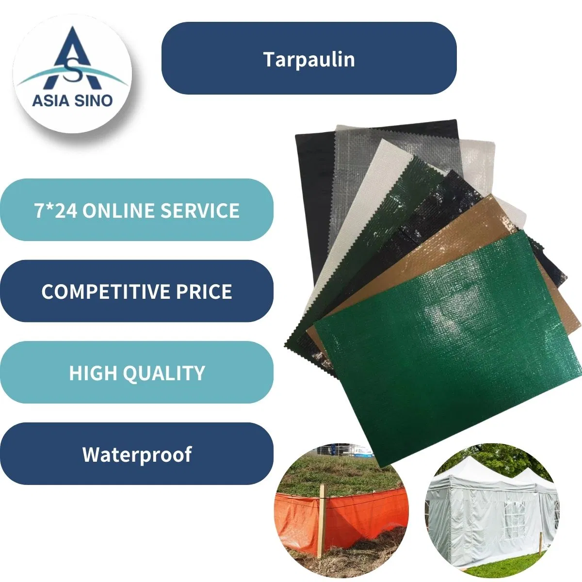 PVC/PU Coated Plain Oxford Fabric Tarpaulin for Outdoor Tent