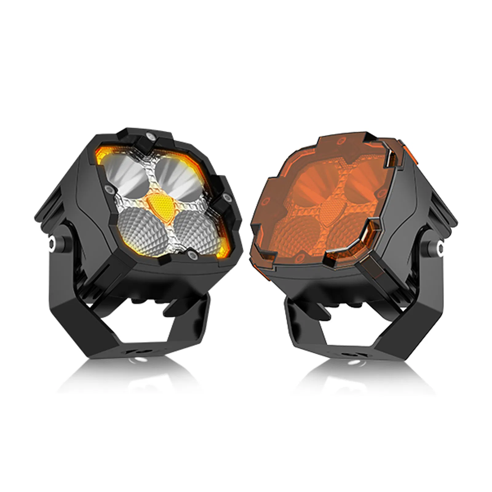 Super Bright Square Amber LED Pod Light