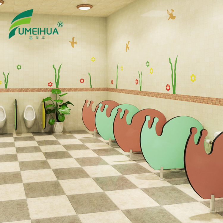 Colorful Toilet Partition for Kindergarten HPL Compact Laminate