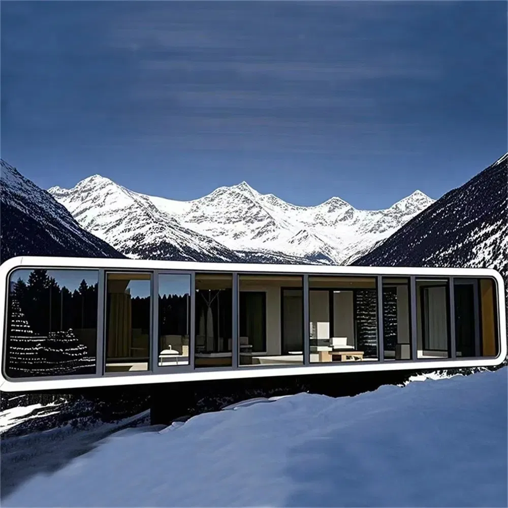 Professional Manufacture Apple Cabin 20FT 40FT Mobile House with Solar System Smart Security for Commercial Outdoor Homestay Business Cabin House with CE ISO