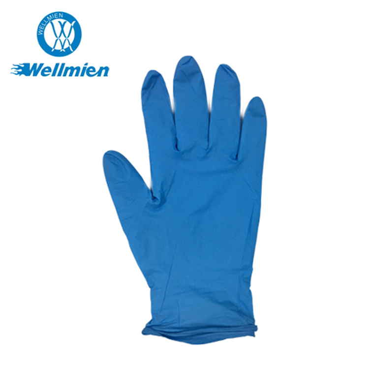 Titanfine Stock in USA Factory Price 3.5g Blue Latex-Free Powder Free Disposable Examination Exam Nitrile Gloves