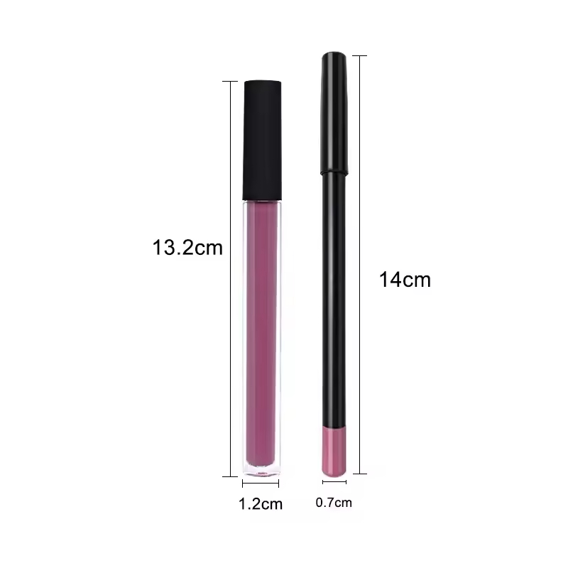 No Logo 21 Colors Lipliner and Lipgloss Set Customization Private Label Lip Pencil Lip Gloss Lip Line Lipstick Set