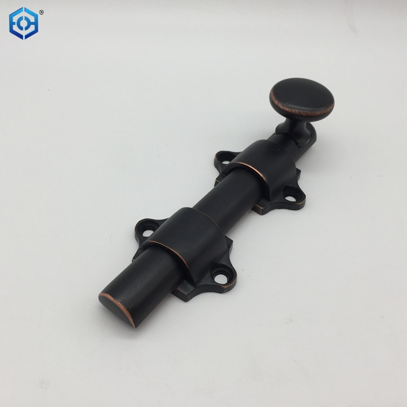 Black Heavy Duty Solid Brass Attic Latch Slide Bolt for Dutch Sliding Door
