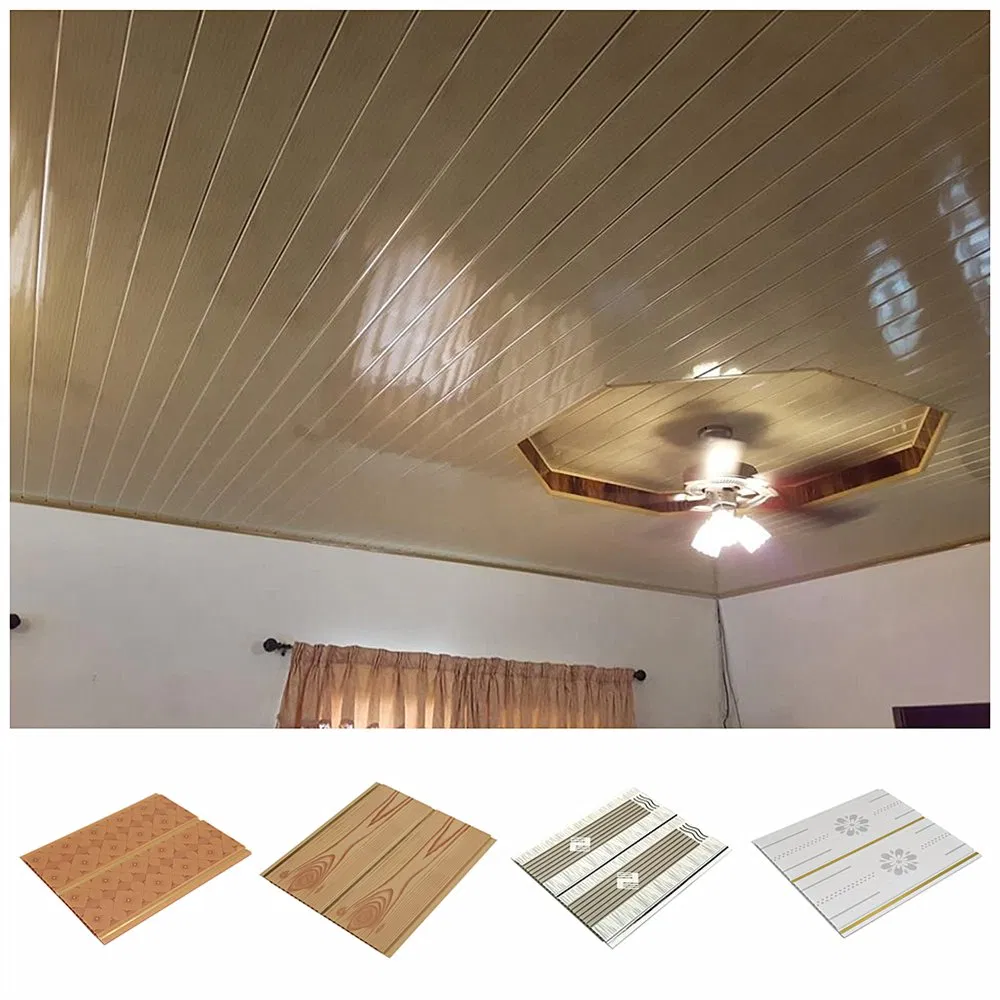 Good Quality Matte White / Wood Color Designs Panel De PVC China Factory Wholesale False Suspended PVC Ceiling