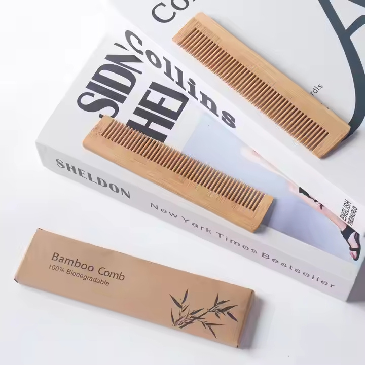 Plastic Free! Eco-Friendly Biodegradable Hotel Dry Amenities Bamboo Hair Comb