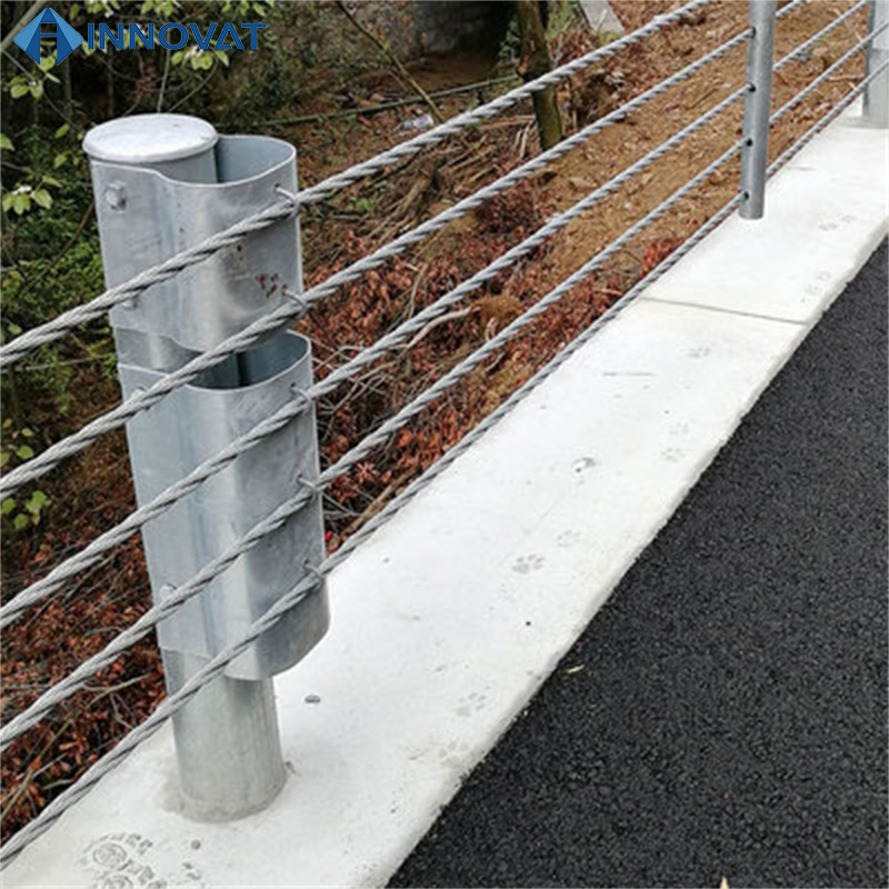 Zinc Coated Cable Highway Guardrail Barrier Flexible Cable Guardrail Guardrail Road and Bridge