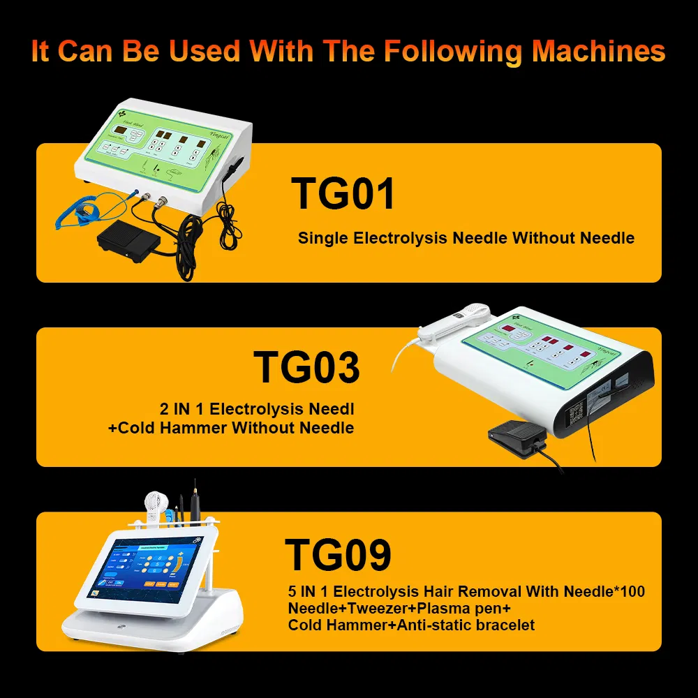 OEM ODM Electric Needle*K4 Insulated Hair Removal Spare Parts 100*Needle Tips Hair Electrolysis for Salon SPA