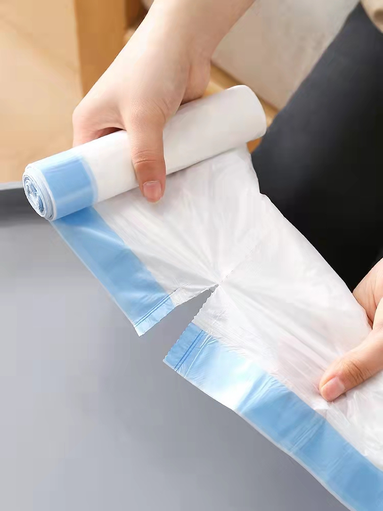 Plastic HDPE LDPE PLA Pbat Shopping Bags Compostable Cornstarch Household Kitchen Clean Large Trash Garbage Drawstring Bag