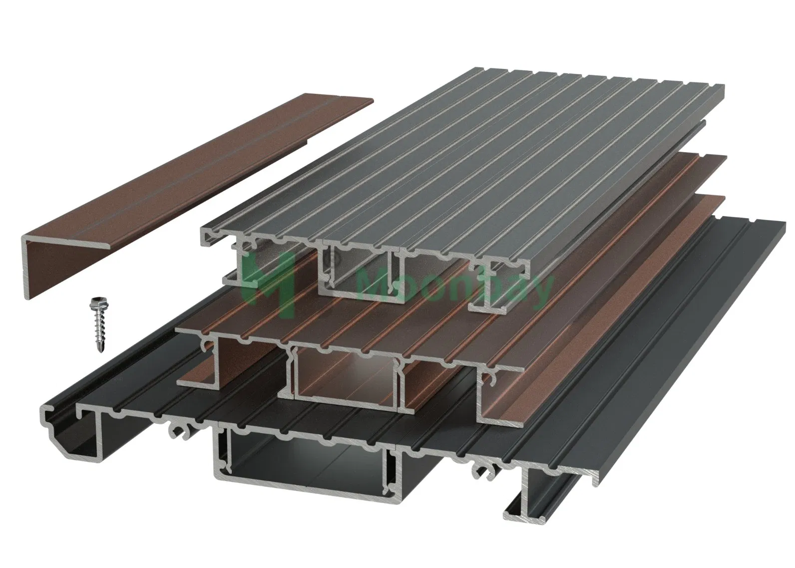 Fire Resistance Class A1/A2 Balcony Outdoor Decking Beam Roof Joist Post Railing Framing Pontoon Boards Aluminum Deck