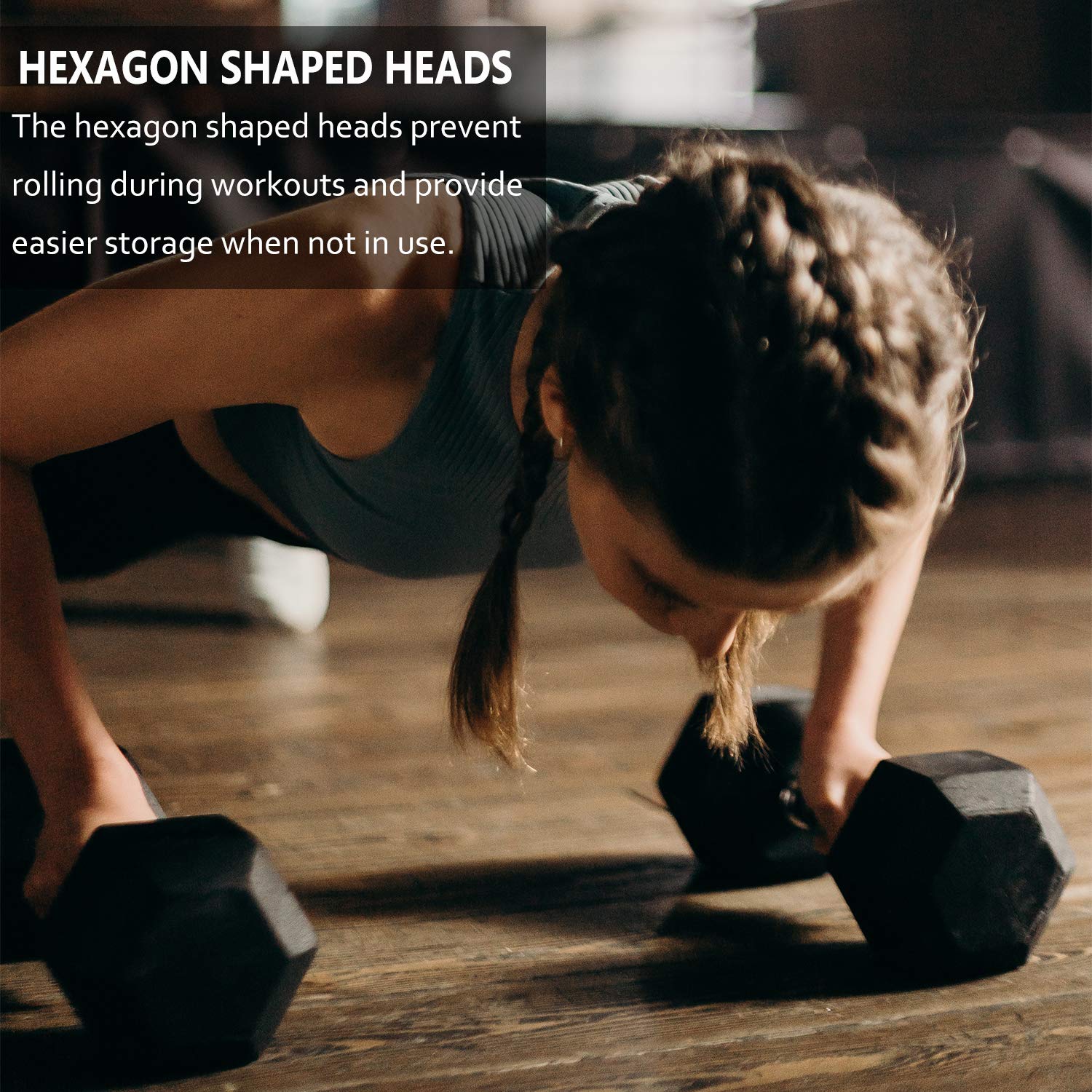 Гантели шестигранные PEV для силовых тренировок