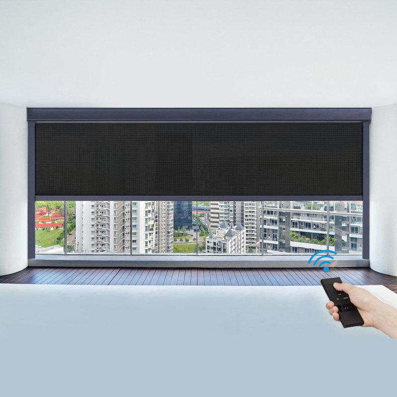 Balcony Zip Track Shutter Garden Shades Roller Blinds Fabric Screen