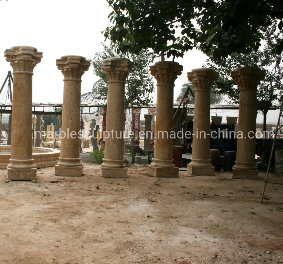 Beige Marble Stone Sculpture Column (SY-C020)