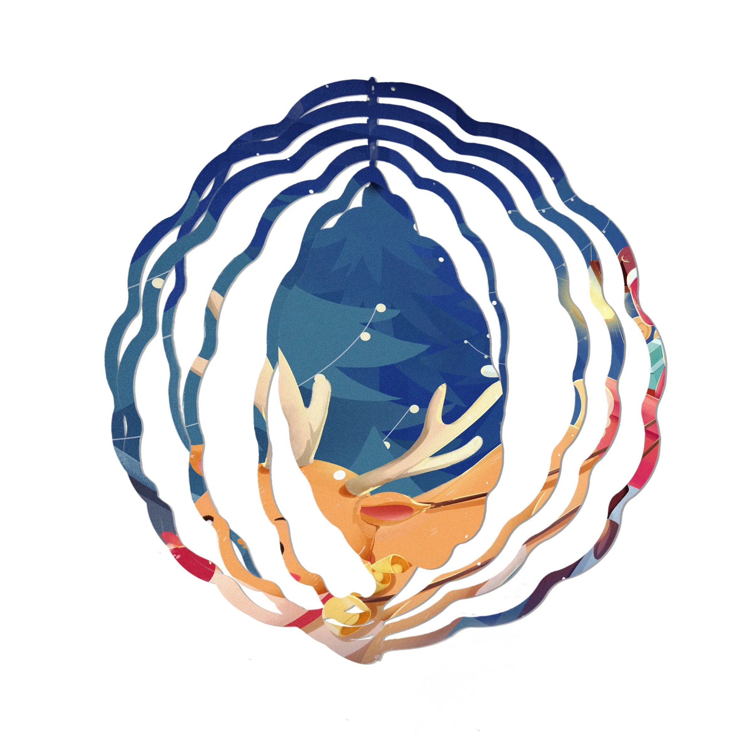 Double Sided Circle 10 Inch Sublimation Aluminum Wind Spinner