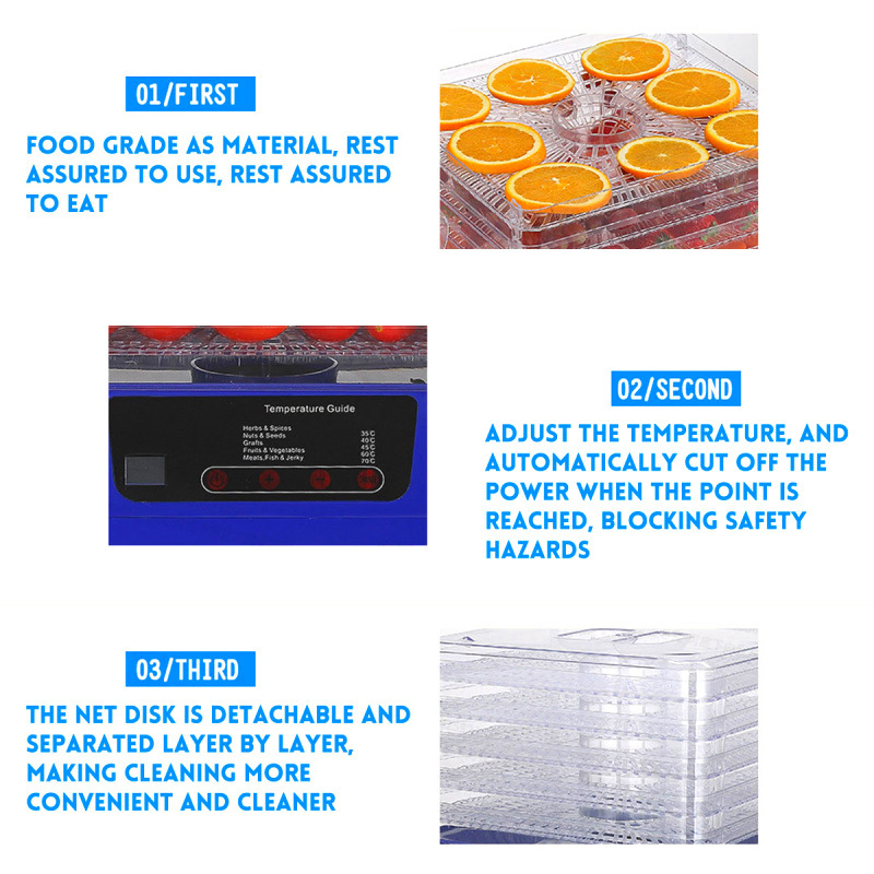 Hot Sale Fruit Vegetable Household Food Kitchen Hot Air Fruit Dryer Dehydrator