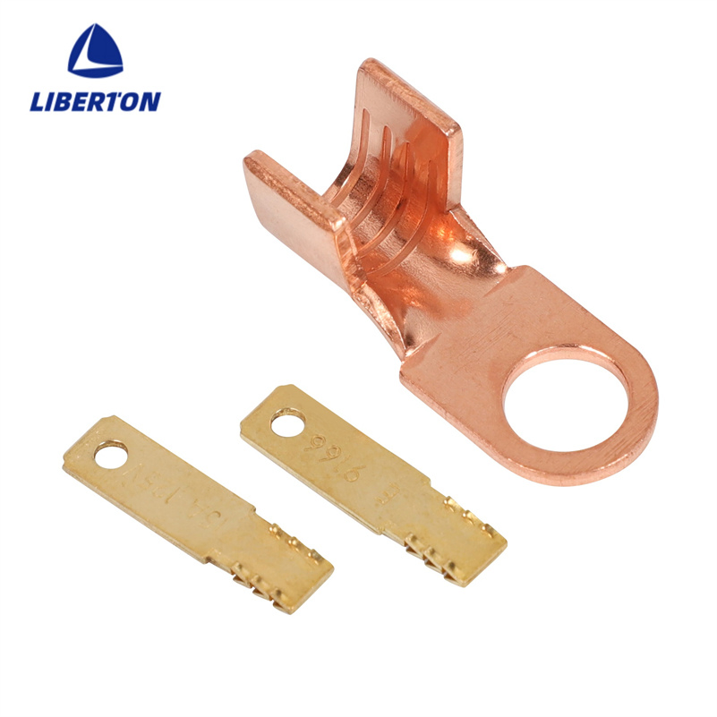 Open Ring Type Cable Wire Connector Non-Insulated Bare Copper Lugs Crimp Terminals