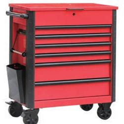 Мобильный металлический инструментальный шкаф на колесах с 7 ящиками