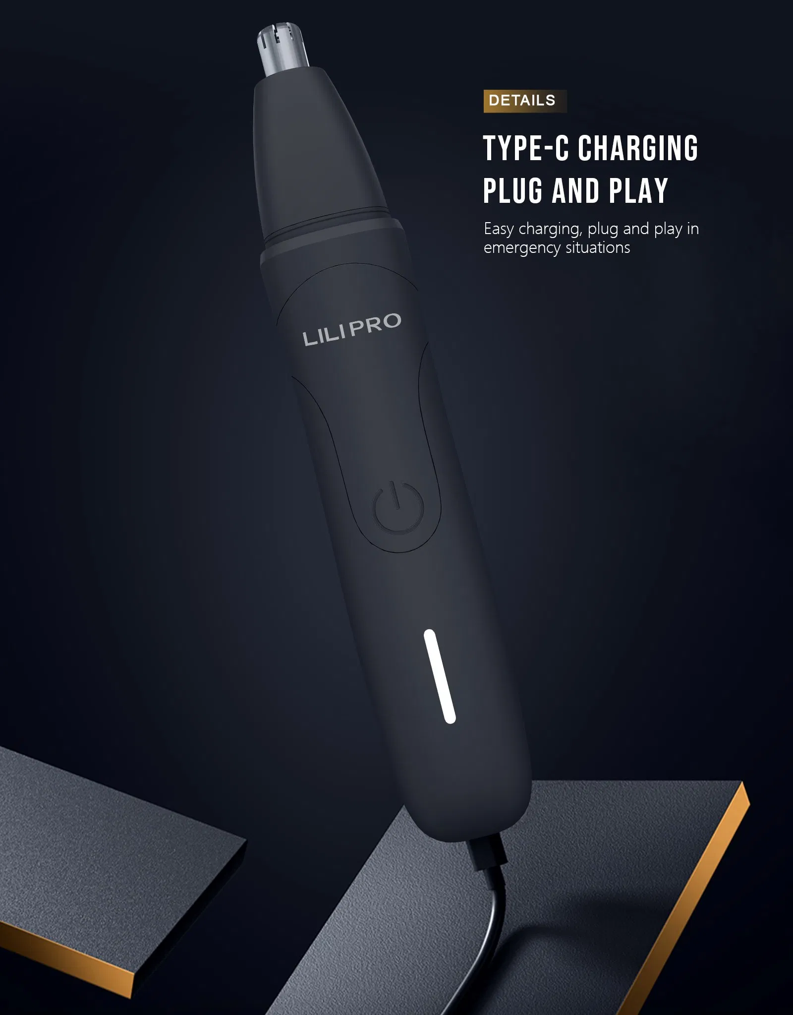 Lilipro N1 Cordless Nose Trimmer Waterproof Shaver Machine Electric Eyebrow Nose Hair Trimmer Men