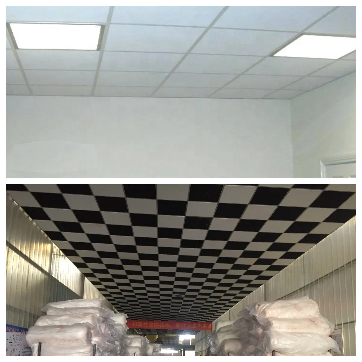 High Quality Acoustic Ceiling Board 600*300 / 600X600 / 600*1200mm Fiberglass Ceiling Tiles for Commercial Buildings