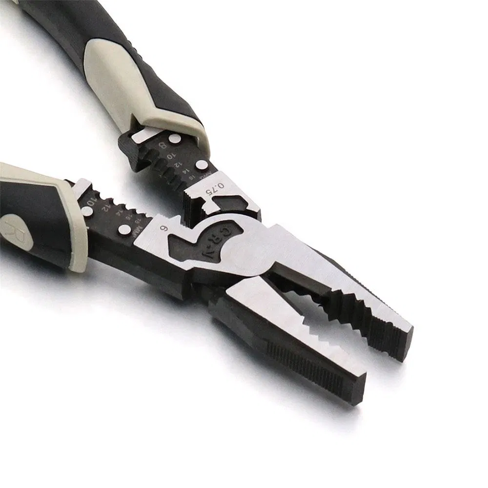 Multi-Function Combination Wire Cutter Pliers Industrial Grade Cutting Hog Ring Electric Crimping Fishing Vise Plier