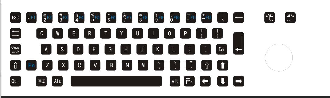 Premium Durable Waterproof Touchpad ATM Keyboard in Elegant Black
