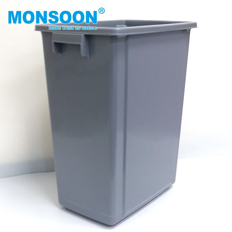 Kitchen Fitting Cabinet PP Dustbin Single Waste Container Storage Under Mount Slide Pull-out Indoor Soft Closing Single Trash Garbage Bin