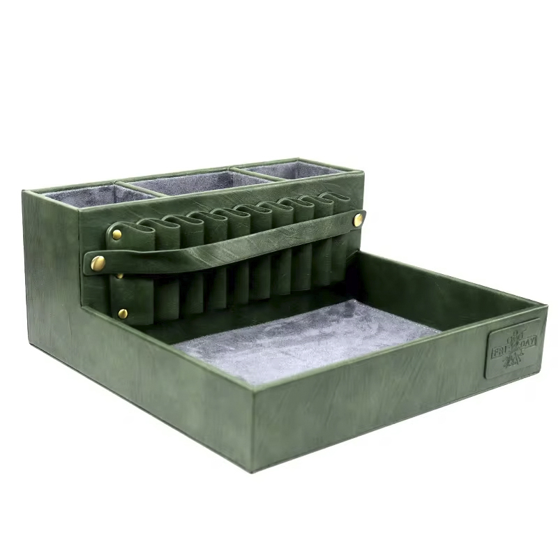 Hair Tools Accessories Multifunctional Large Capacity Hair Scissors Holder Case Box Leather Barber Tool Storage Organizer Box