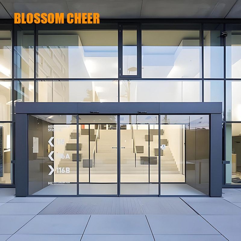 Induction Front Entrance Custom Made Glass Doors Commercial Smart Automatic Induction Door
