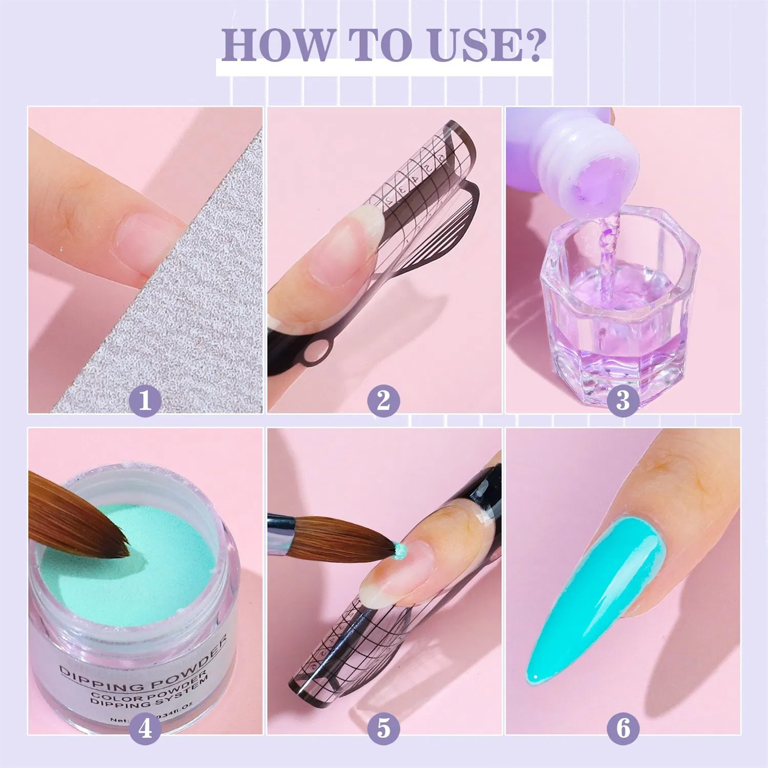 Nail Tools Clear Crystal Nail Carving Powder Nail Extension Powder Model Crystal Powder Set