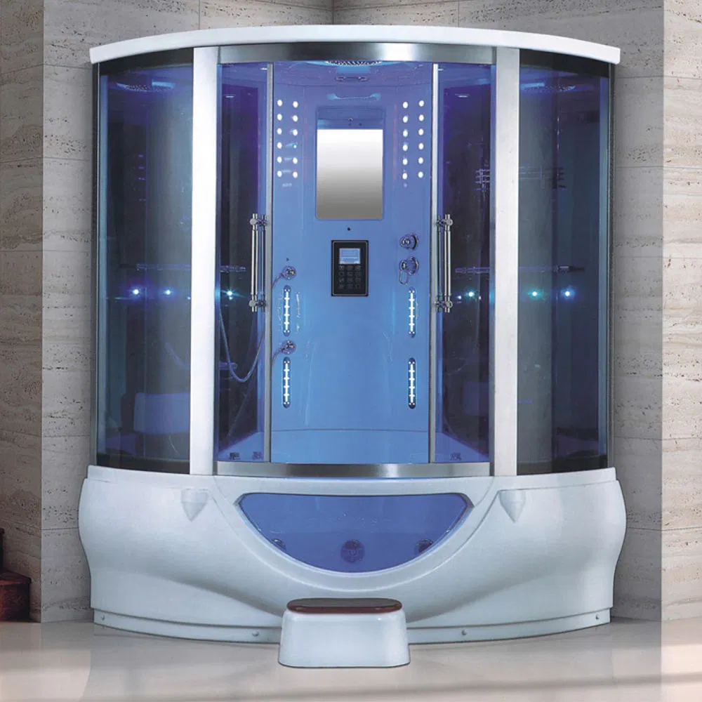 Foshan Dubai Modern Computer Controlled Steam Shower Room Bathroom Corner Luxury Steam Shower Tub Combo