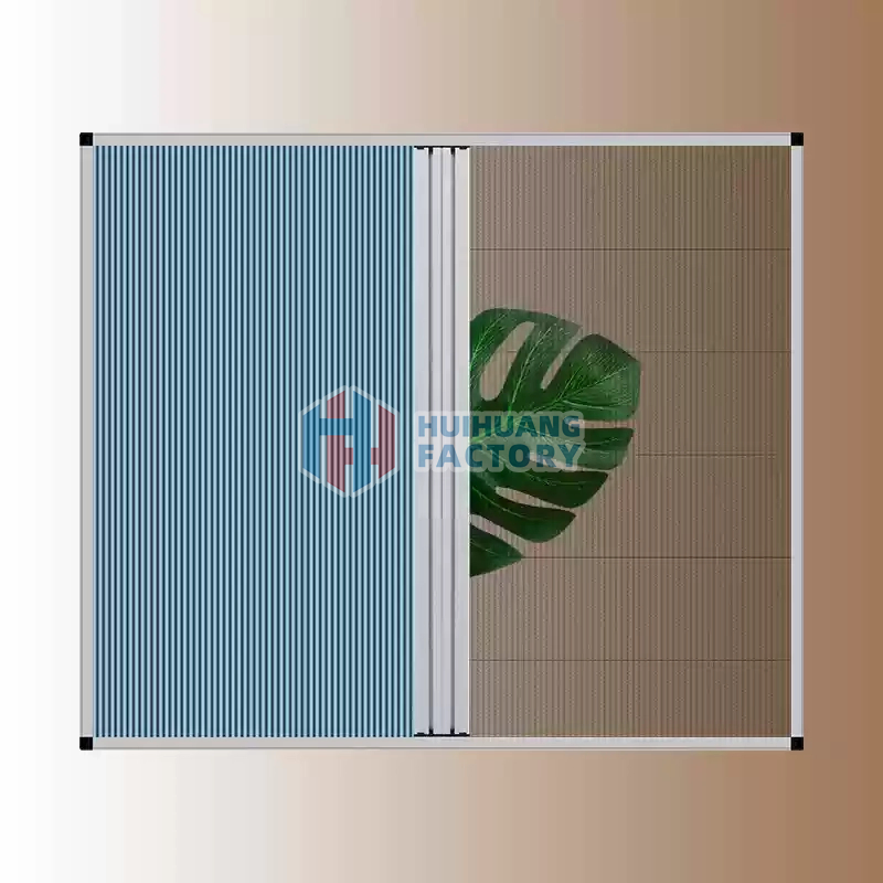 Sunshade and Mosquito Net Screen Window/Door with Pleated Insect Screen Blackout Cellular Honeycomb