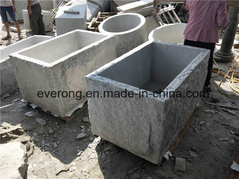 Rectangle Stone Fish Ponds Trough Granite Sink Animal Feeding Trough