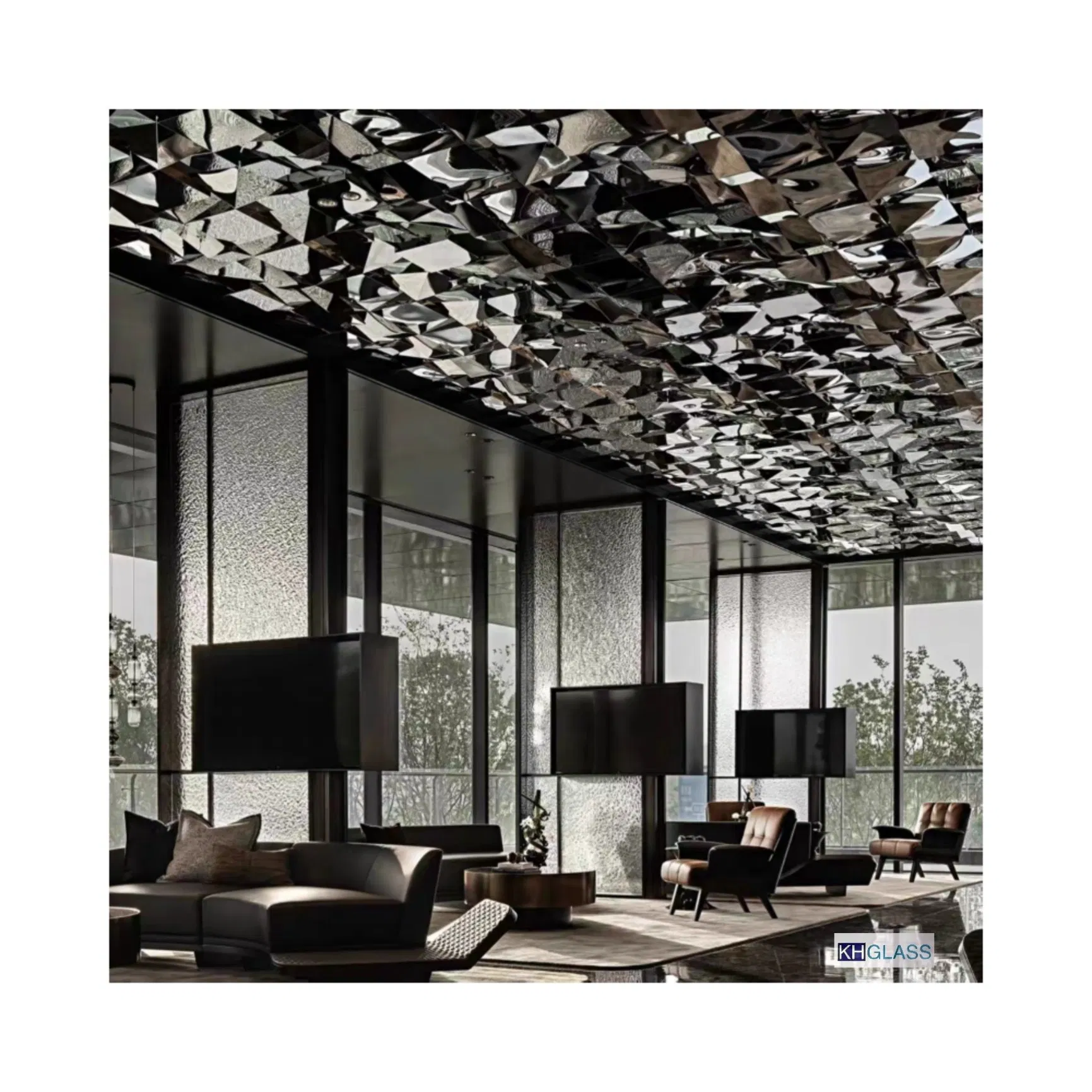 Decorative Cast Textured Pattern Glass for Interiors Home Decor Projects