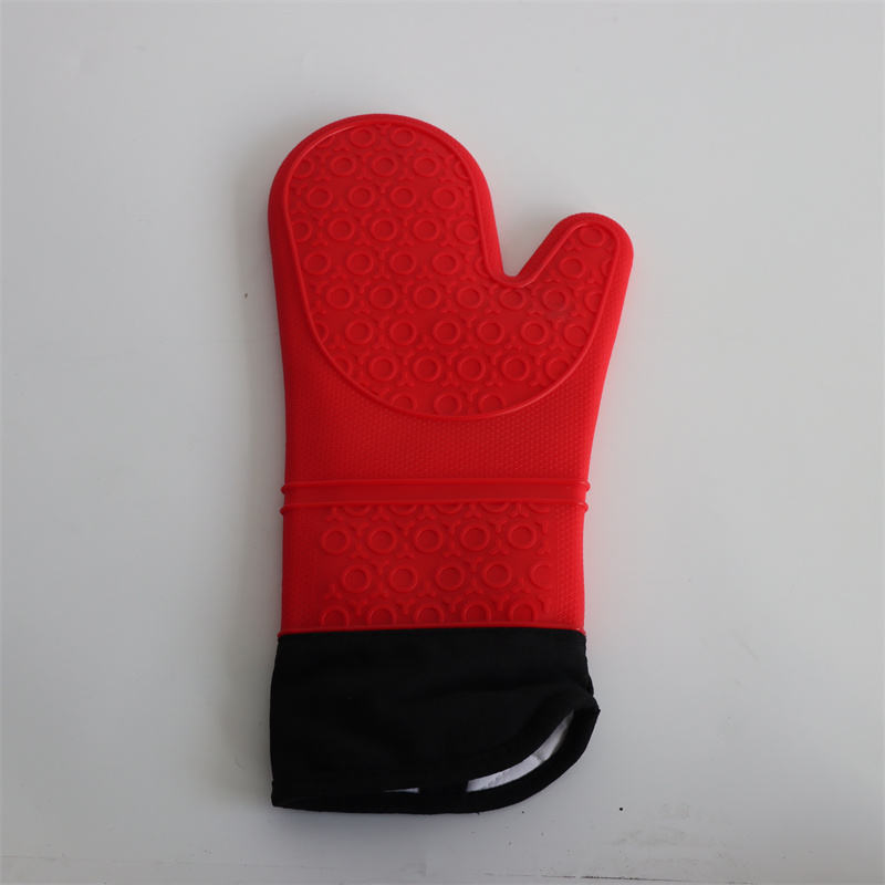 Heat Resistant BBQ Gloves Silicone Waterproof Oven Mitts for Kitchen Baking