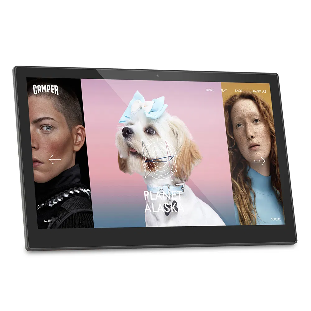 OEM Wall Mounted Indoor WiFi Commercial Advertising Media Display TFT Panel Rk3288 Android 18.5 Inch Poe RJ45 NFC Feedback Pcap Touch Screen LCD Ad Player