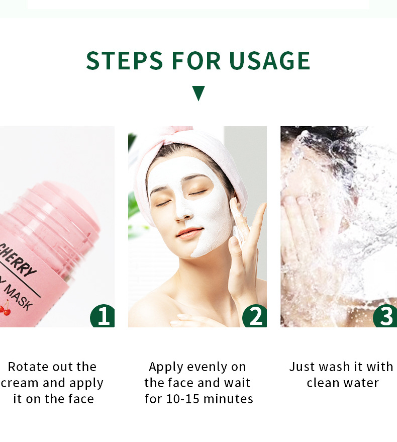 Aixin Cosmetics Face Skin Care Clay Mask Stick 40g Acne Treatment Refreshing Mask Stick Deep Cleansing Moisturizing Mask Stick Clay Mask Stick