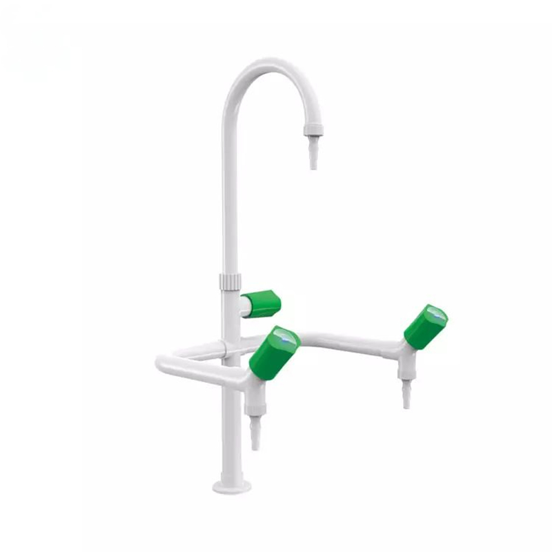 Chemical Resistant CE Certified PP PVDF PPR Laboratory Furniture Quadruple Outlet Hot and Cold Lab Faucet