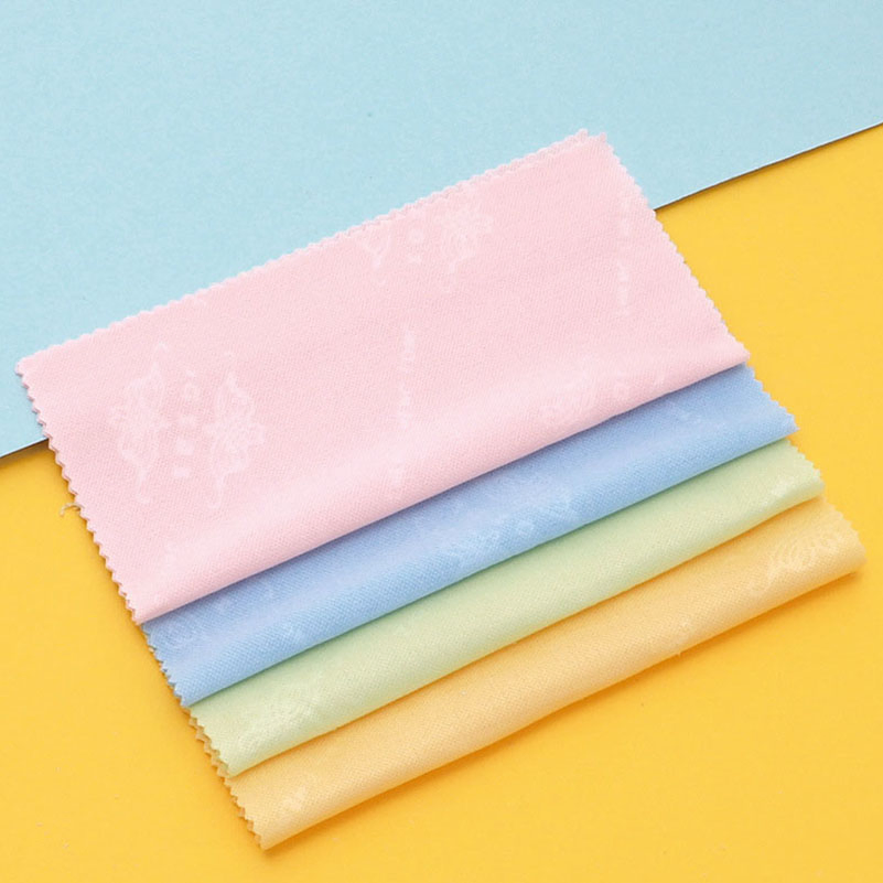 100PCS Multi-Color Microfiber Embossed Glasses Cloth