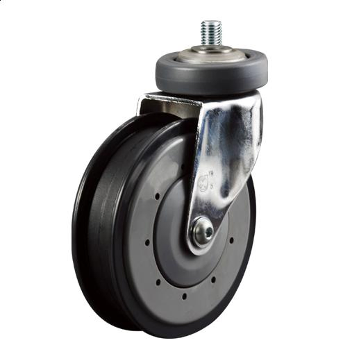 China Castor Factory 125mm Single Dish Escalator Caster Supermarket Shopping Trolley Wheel